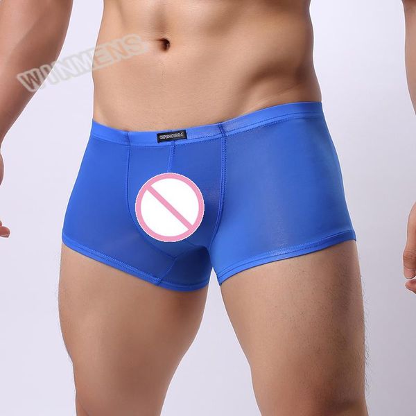 underpants 4 pcs/lot man shorts underwear/super thin ice silk transparent mens bulge pouch boxers panties/gay funny mesh trunks, Black;white
underpants 4 pcs/lot man shorts underwear/super thin ice silk transparent mens bulge pouch boxers panties/gay funny mesh trunks, Black;white