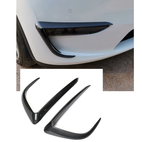 2pcs for tesla model y matt carbon fiber front bumper splitter canard fog lamp cover
2pcs for tesla model y matt carbon fiber front bumper splitter canard fog lamp cover