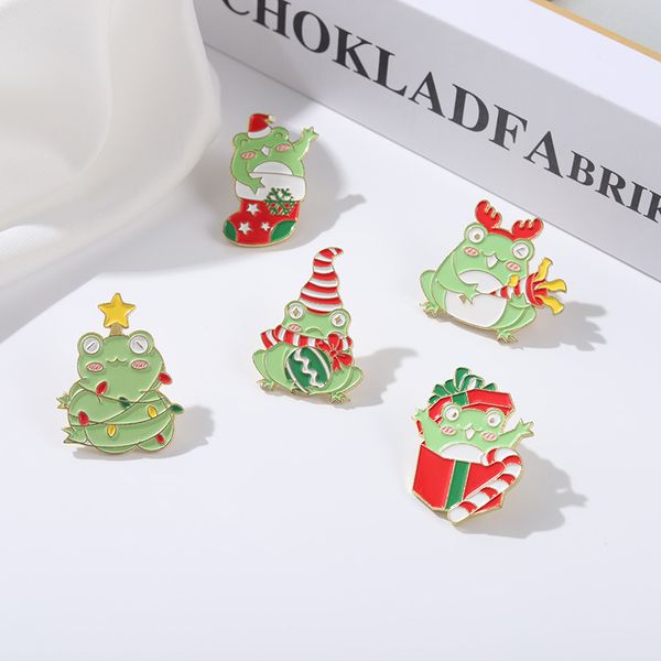 cute christmas frog brooches pin for women men fashion dress coat shirt demin metal funny brooch pins badges promotion gift jewelry new desi, Gray 
cute christmas frog brooches pin for women men fashion dress coat shirt demin metal funny brooch pins badges promotion gift jewelry new desi, Gray