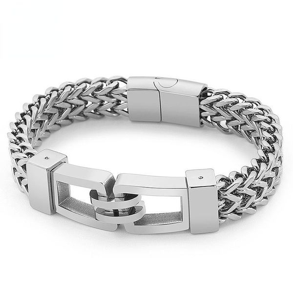 link, chain wholesale european and american personality rock hip hop 21.5cm men titanium steel bracelets, Black
link, chain wholesale european and american personality rock hip hop 21.5cm men titanium steel bracelets, Black