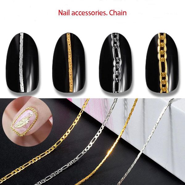 japanese nail chain flat thin diy decoration art metal decorations, Silver;gold
japanese nail chain flat thin diy decoration art metal decorations, Silver;gold