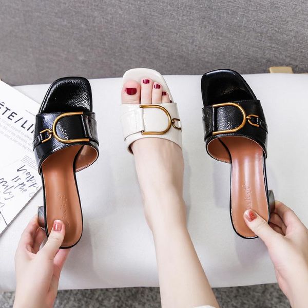 slippers women black leather slides block heels square toe flip flops ladies summer shoes woman sandals zapatos de mujer jj01
slippers women black leather slides block heels square toe flip flops ladies summer shoes woman sandals zapatos de mujer jj01