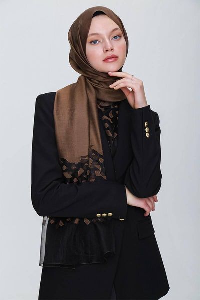 scarves miray ibiza shawl brown, Blue;gray