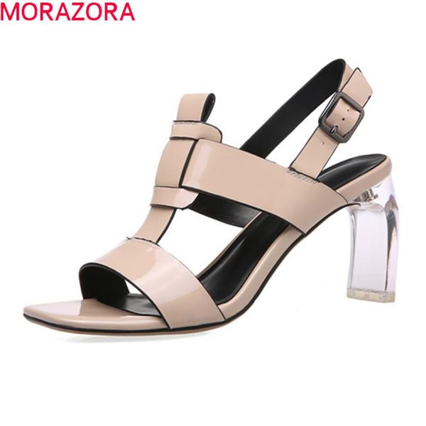 arrival transparent high heels shoes genuine leather buckle fashion women sandals summer party, Black
arrival transparent high heels shoes genuine leather buckle fashion women sandals summer party, Black