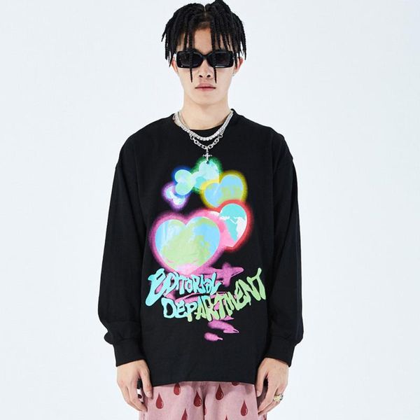 men's t-shirts eukaaru love graffiti printed long sleeve t-shirt fashion loose round neck cotton shirts woman hip hop oversized t shirt, White;black
men's t-shirts eukaaru love graffiti printed long sleeve t-shirt fashion loose round neck cotton shirts woman hip hop oversized t shirt, White;black