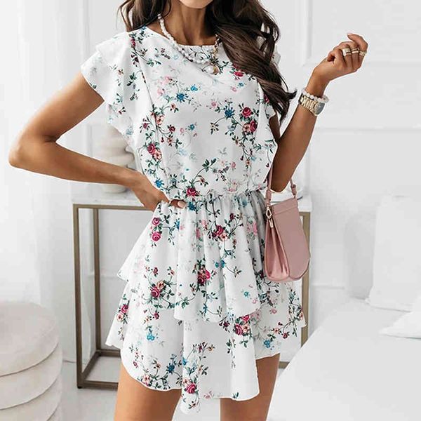 summer fashion loose floral printed ruffled short sleeve double-layer elegant dress vestido feminino 210521, Black;gray
summer fashion loose floral printed ruffled short sleeve double-layer elegant dress vestido feminino 210521, Black;gray