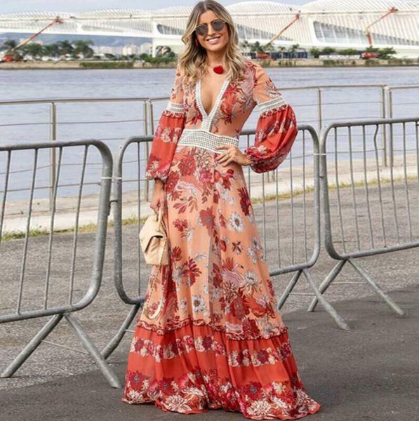 casual dresses women's vogue ethnic flower printed long boho slim fit dress beach holiday maxi, Black;gray
casual dresses women's vogue ethnic flower printed long boho slim fit dress beach holiday maxi, Black;gray