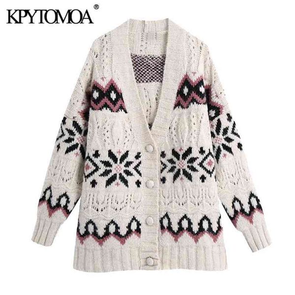 women fashion jacquard loose cable-knit cardigan sweater vintage v neck long sleeve female outerwear chic 210421, White;black
women fashion jacquard loose cable-knit cardigan sweater vintage v neck long sleeve female outerwear chic 210421, White;black
