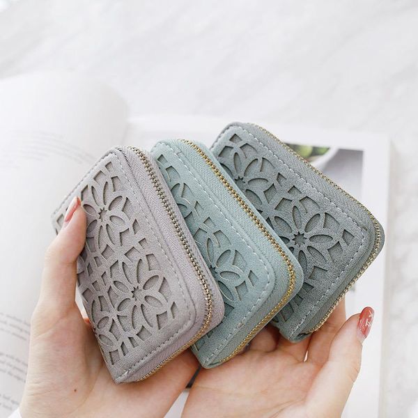 card holders women's holder korean cute personality mini multi hollow organ coin purse business, Brown;gray
card holders women's holder korean cute personality mini multi hollow organ coin purse business, Brown;gray