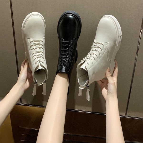 boots women fashion british style autumn winter shoes 2021 back double zipper lace up thin booties platform leather, Black
boots women fashion british style autumn winter shoes 2021 back double zipper lace up thin booties platform leather, Black