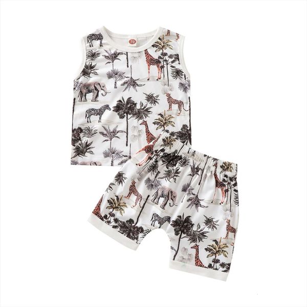 little boys t shirt and shorts set cartoon tropical animal short sleeve sleeveless pants 3m 4t, White
little boys t shirt and shorts set cartoon tropical animal short sleeve sleeveless pants 3m 4t, White