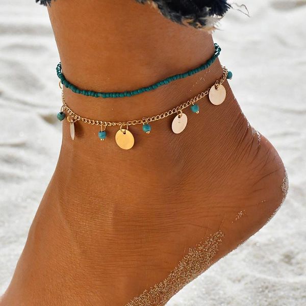 anklets gold color round tassel for women foot beach barefoot sandals multi-layered bracelet ankle on the leg at200047, Red;blue
anklets gold color round tassel for women foot beach barefoot sandals multi-layered bracelet ankle on the leg at200047, Red;blue