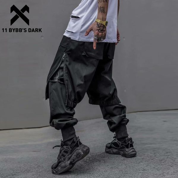 men's pants 11 bybb's dark streetwear fake two pieces cargo men 2021 harajuku zipper casual joggers trouser hip hop techwear, Black
men's pants 11 bybb's dark streetwear fake two pieces cargo men 2021 harajuku zipper casual joggers trouser hip hop techwear, Black