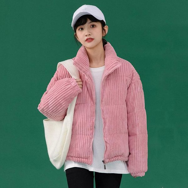 women's down & parkas corduroy cotton padded jacket and coat winter women 2021 korean fashion zipper up warm outerwear abrigos para muj, Black
women's down & parkas corduroy cotton padded jacket and coat winter women 2021 korean fashion zipper up warm outerwear abrigos para muj, Black