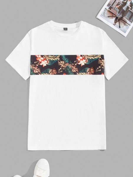 men tropical print tee y2au#, White;black
men tropical print tee y2au#, White;black