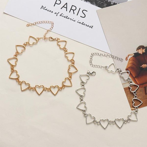 chokers style fashion korean women sweet love heart necklace silver plated hollow out clavicular chain charm punk jewelry, Golden;silver
chokers style fashion korean women sweet love heart necklace silver plated hollow out clavicular chain charm punk jewelry, Golden;silver