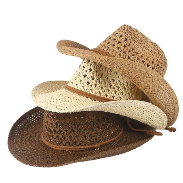 wide brim hats summer straw sun hat 100% handmade men's and women's western cowboy panama hollow breathable jazz beach, Blue;gray
wide brim hats summer straw sun hat 100% handmade men's and women's western cowboy panama hollow breathable jazz beach, Blue;gray