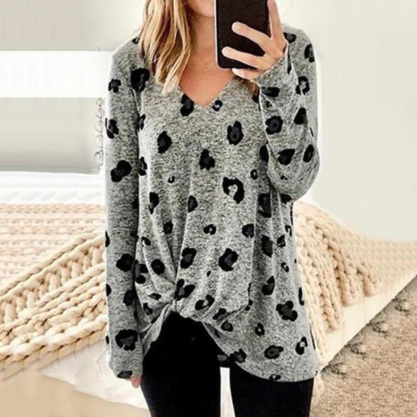 women's t-shirt t shirt casual leopard print v neck long sleeve loose female harajuku funny woman clothes, White
women's t-shirt t shirt casual leopard print v neck long sleeve loose female harajuku funny woman clothes, White