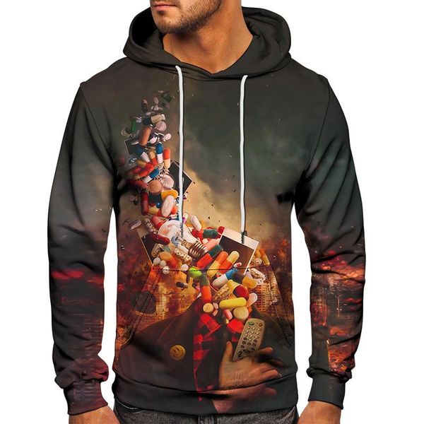 men's hoodies & sweatshirts wbddt 3d color hoody selling man printed hoodie long sleeve pullover clothes men, Black
men's hoodies & sweatshirts wbddt 3d color hoody selling man printed hoodie long sleeve pullover clothes men, Black