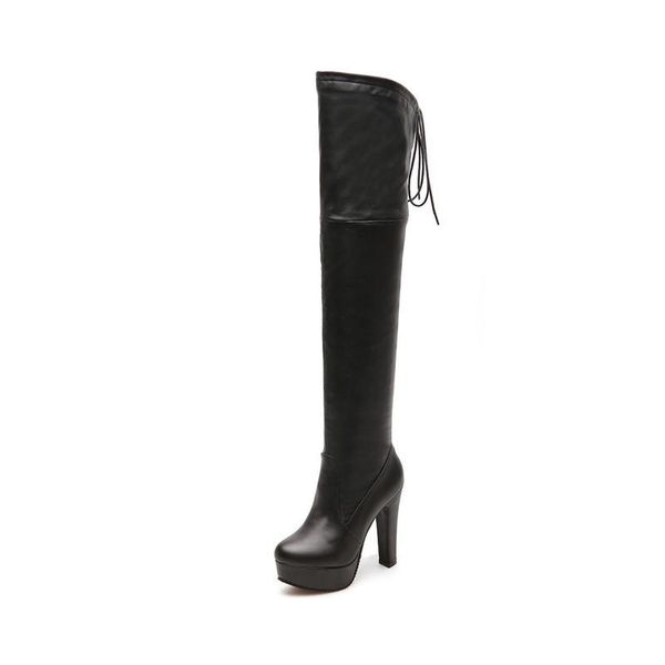 boots women over the knee high heels platform thigh lace-up winter motorcycle size 34-45, Black
boots women over the knee high heels platform thigh lace-up winter motorcycle size 34-45, Black