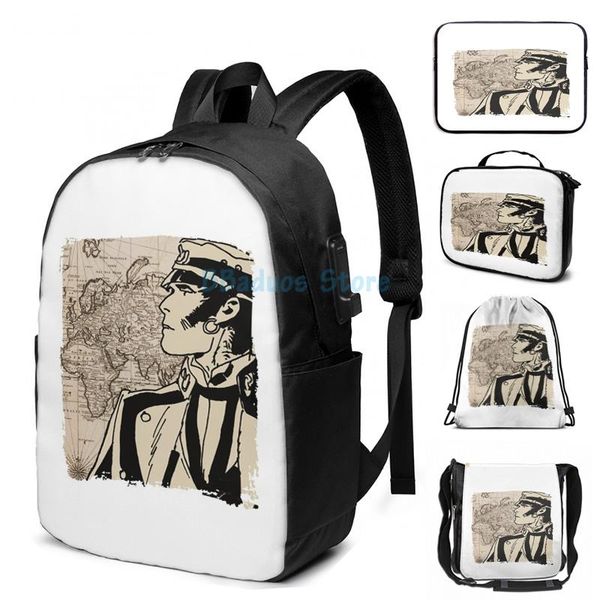 funny graphic print corto maltese(6) usb charge backpack men school bags women bag travel laptop
funny graphic print corto maltese(6) usb charge backpack men school bags women bag travel laptop