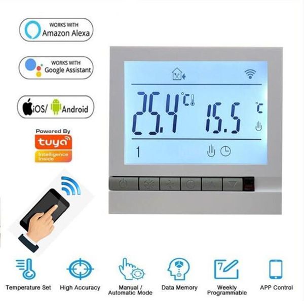smart home control alexa wifi thermostat temperature controller for water/floor /gas boiler works
smart home control alexa wifi thermostat temperature controller for water/floor /gas boiler works