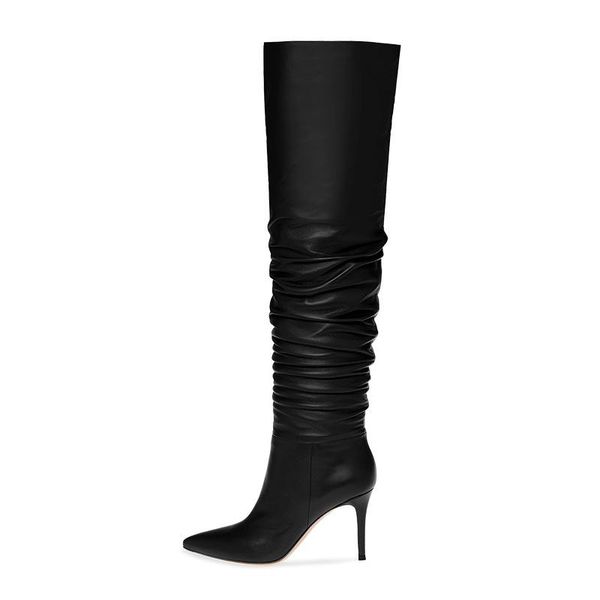 boots black women's wine red pointed pleated ladies knee thin heels heel high boot botas femininas shoes
boots black women's wine red pointed pleated ladies knee thin heels heel high boot botas femininas shoes
