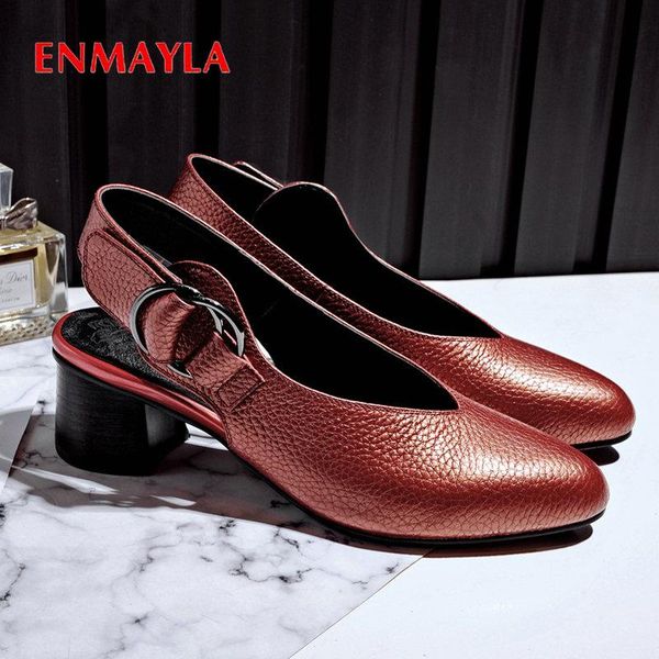 dress shoes enmayla 2021 big girl genuine leather party woman buckle strap slingbacks square heel wedding high heels 34-43, Black
dress shoes enmayla 2021 big girl genuine leather party woman buckle strap slingbacks square heel wedding high heels 34-43, Black
