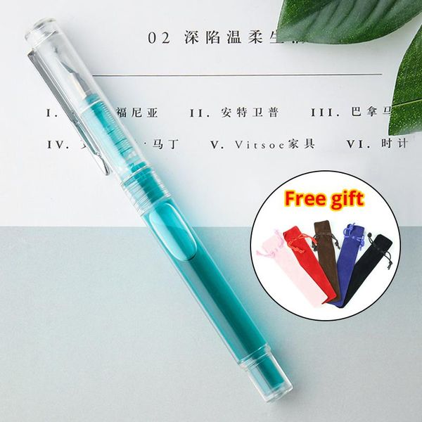 gel pens 1pc plastic transparent fountain pen color ink student stationery exercise tool filling office supplies with bag
gel pens 1pc plastic transparent fountain pen color ink student stationery exercise tool filling office supplies with bag
