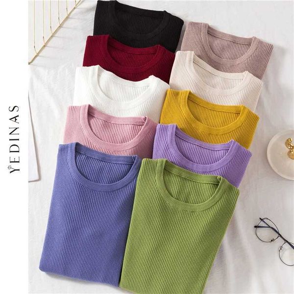 yedinas solid pullover sweater knitted women winter long sleeve o neck basic slim casual ladies jumpers korean 210527, White;black
yedinas solid pullover sweater knitted women winter long sleeve o neck basic slim casual ladies jumpers korean 210527, White;black