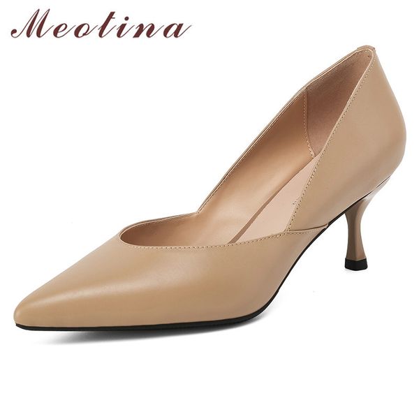 meotina genuine leather high heel women shoes pointed toe pumps shallow stiletto heels footwear female office shoes apricot 210520, Black
meotina genuine leather high heel women shoes pointed toe pumps shallow stiletto heels footwear female office shoes apricot 210520, Black