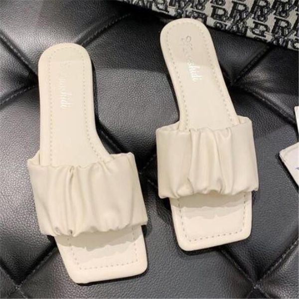flat-heel slippers women's summer outer wear fashion fold sandals square head fairy style shoes, Black
flat-heel slippers women's summer outer wear fashion fold sandals square head fairy style shoes, Black
