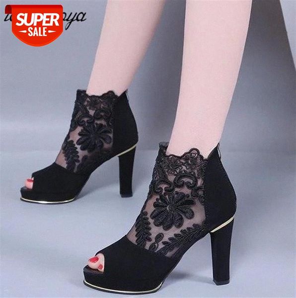 thick heels mesh peep toe sandals single shoes women in europe america 2020 spring summer pumps gauze mujer platform #s61g, Black
thick heels mesh peep toe sandals single shoes women in europe america 2020 spring summer pumps gauze mujer platform #s61g, Black