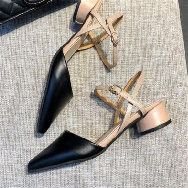 dress shoes 2021 style european and american high pointed summer sandals the word is thick with middle heel women's, Black
dress shoes 2021 style european and american high pointed summer sandals the word is thick with middle heel women's, Black