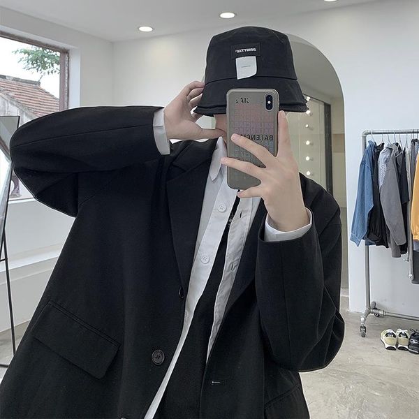 men's wool & blends 2021 autumn winter fashion high-quality korean style coats turn-down collar single breasted loose for daily, Black
men's wool & blends 2021 autumn winter fashion high-quality korean style coats turn-down collar single breasted loose for daily, Black