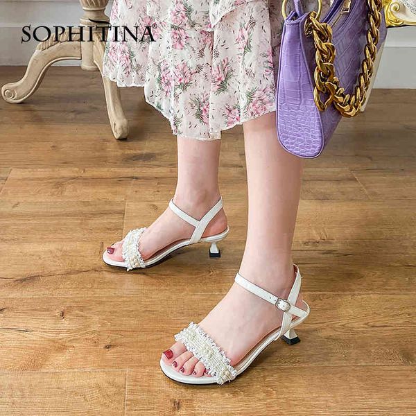 sophitina casual sandals women pearl buckle strap premium leather lady shoes strange heel tpr fashion concise female shoes so969 210513, Black
sophitina casual sandals women pearl buckle strap premium leather lady shoes strange heel tpr fashion concise female shoes so969 210513, Black