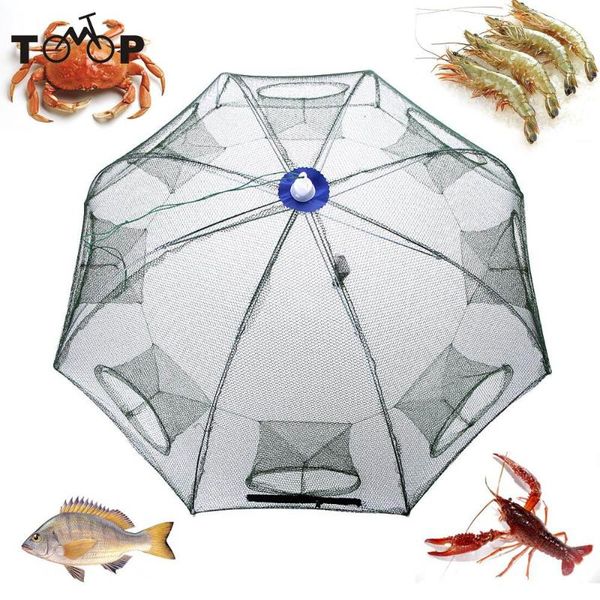 fishing accessories 8 side holes nylon net 93 * 93cm large automatic foldable trap shrimp cage equipment
fishing accessories 8 side holes nylon net 93 * 93cm large automatic foldable trap shrimp cage equipment