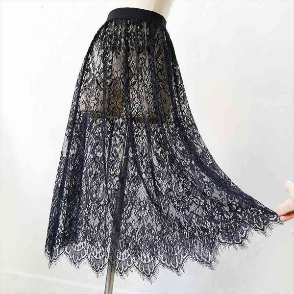 mesh lace transparent long womens skirt tulle korean fashion summer ladies elastic high waist black white beach midi
mesh lace transparent long womens skirt tulle korean fashion summer ladies elastic high waist black white beach midi