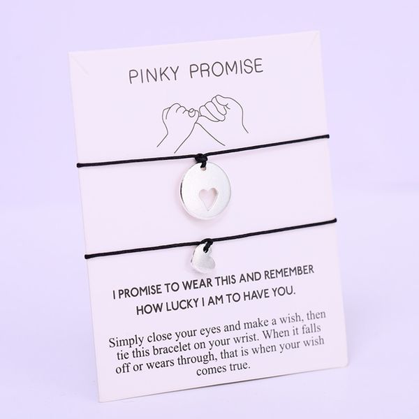 (a set) heart pinky promise adjustable bracelets friends forever lover women men couple fashion jewelry drop shipping, Golden;silver
(a set) heart pinky promise adjustable bracelets friends forever lover women men couple fashion jewelry drop shipping, Golden;silver