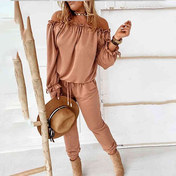 ruffles off shoulder jumpsuit women casual drawstring cargo pants jumpsuits summer spring long sleeve overall playsuit 210524, Black;white
ruffles off shoulder jumpsuit women casual drawstring cargo pants jumpsuits summer spring long sleeve overall playsuit 210524, Black;white