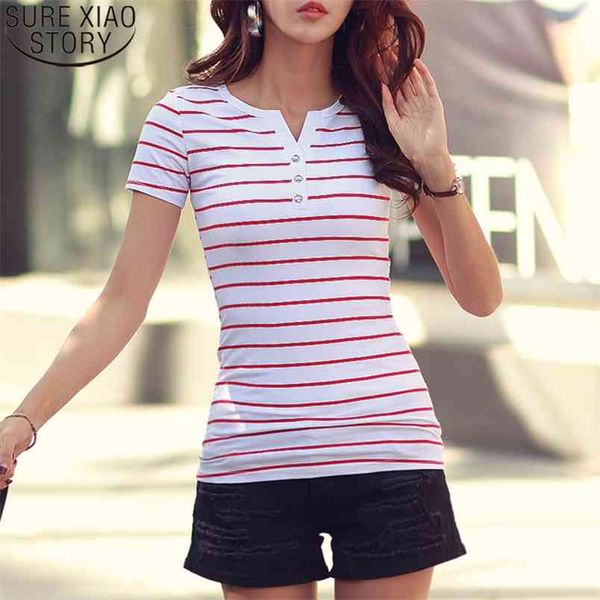 white strip t-shirt casual tshirts summer cotton s v-neck t women short sleeve plus size tee 3188 50 210506
white strip t-shirt casual tshirts summer cotton s v-neck t women short sleeve plus size tee 3188 50 210506