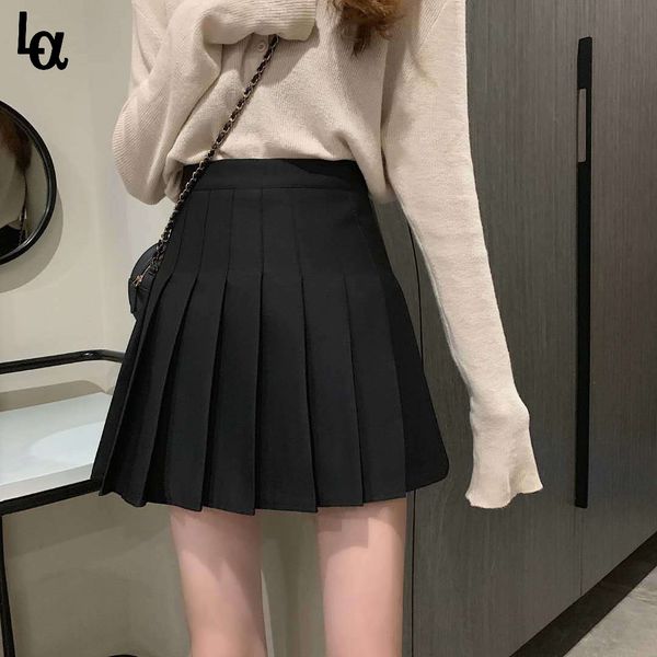 women high waist pleated skirt female fashion mini dance side button japanese s cosplay costumes 210519, Black
women high waist pleated skirt female fashion mini dance side button japanese s cosplay costumes 210519, Black