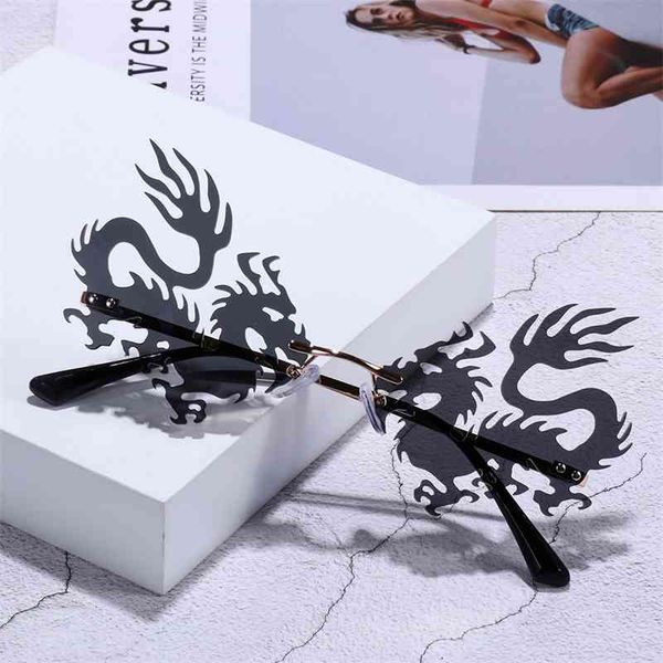 new unique rimless punk sunglasses women fashion dragon and phoenix glasses men colorful party for female shades
new unique rimless punk sunglasses women fashion dragon and phoenix glasses men colorful party for female shades