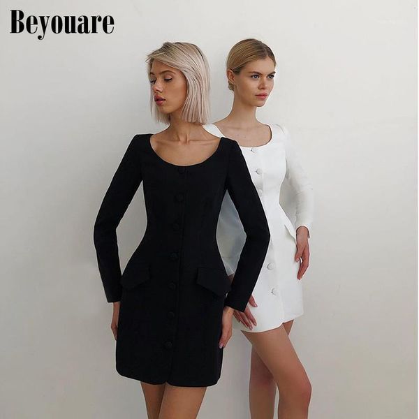 casual dresses beyouare round neck long sleeve button formal office women suit mini dress 2021 autumn solid elegant vintage lady, Black;gray
casual dresses beyouare round neck long sleeve button formal office women suit mini dress 2021 autumn solid elegant vintage lady, Black;gray