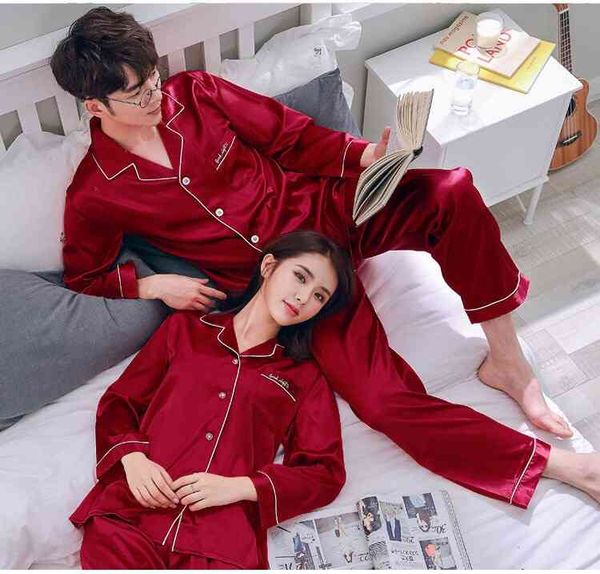 sleepwear men's pyjama satin pajama set solid two-piece sleep silk for suit autumn long sleeve pijama man summer homewear g3bd, Black;brown
sleepwear men's pyjama satin pajama set solid two-piece sleep silk for suit autumn long sleeve pijama man summer homewear g3bd, Black;brown