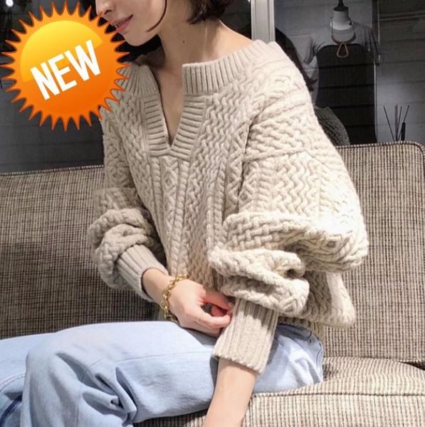 women's sweaters fashion korean twist knitted v-neck sweater women long sleeve beige pullover autumn winter warm thick, White;black
women's sweaters fashion korean twist knitted v-neck sweater women long sleeve beige pullover autumn winter warm thick, White;black