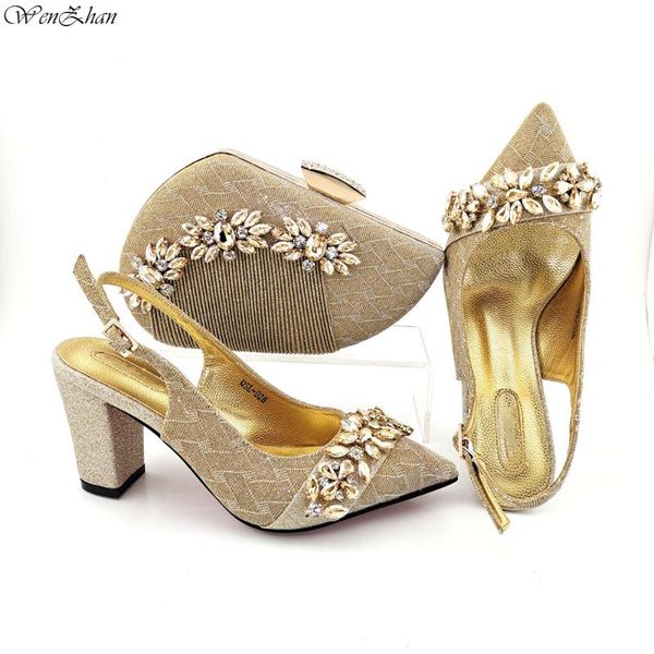 pretty gold rhinestone style high heels shoes with bags italian design test women and bag set for party 9cm b14-3 dress, Black
pretty gold rhinestone style high heels shoes with bags italian design test women and bag set for party 9cm b14-3 dress, Black