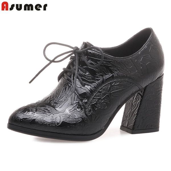 plus size 34-43 2021 lace up women pumps pointed toe pu leather dress shoes thick high heels ladies black
plus size 34-43 2021 lace up women pumps pointed toe pu leather dress shoes thick high heels ladies black