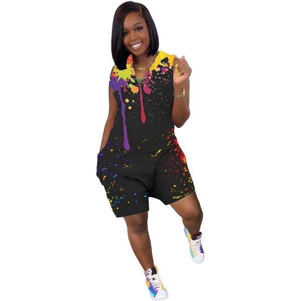 women's jumpsuits & rompers summer romper shorts tie dye casual for playsuit sleeveless jogging lounge loose jumpsuit overalls gbe, Black;white
women's jumpsuits & rompers summer romper shorts tie dye casual for playsuit sleeveless jogging lounge loose jumpsuit overalls gbe, Black;white
