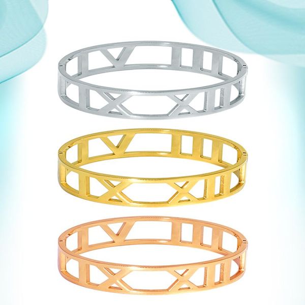 bangle 2021 stainless steel bracelets openwork roman numeral spring bracelet for women wide hand bangles jewelry making supplies, Black
bangle 2021 stainless steel bracelets openwork roman numeral spring bracelet for women wide hand bangles jewelry making supplies, Black